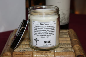 Bible Scents- Wine Scented Candle with Bible Verse - Fundaroma Candle