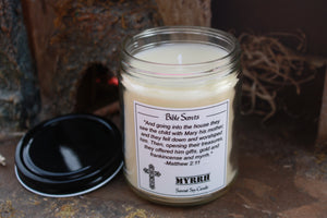 Bible Scents- Myrrh Scented Religious Candle with Bible Verse - Fundaroma Candle