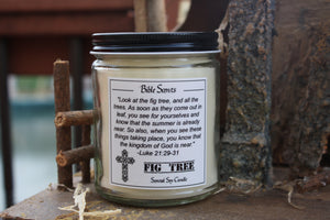 Bible Scents- Fig Tree Scented Religious Candle with Bible Verse - Fundaroma Candle