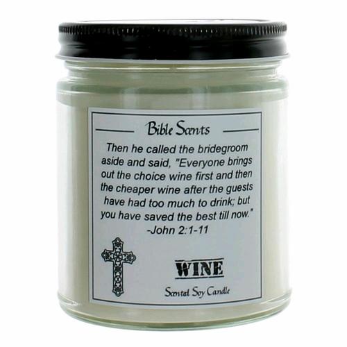 Wine candle, Spiritual candle with bible verse- Christian gift idea