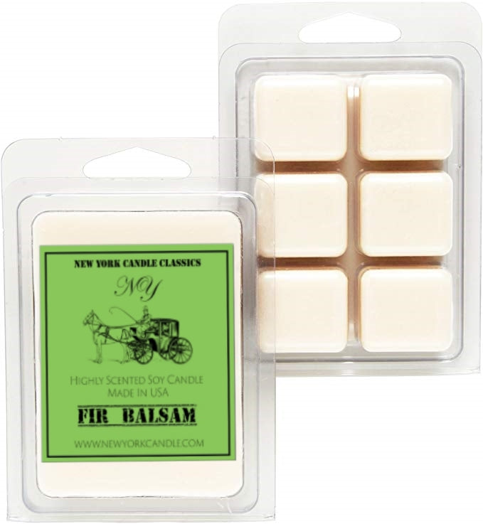 Fir balsam scented wax tarts for holidays