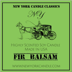 New York Candle- Fir Balsam Scented Candle Jar - Fundaroma Candle