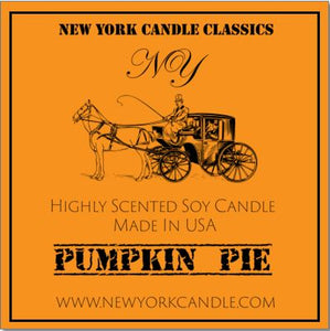 New York Candle- Pumpkin Pie Scented Candle Jar - Fundaroma Candle